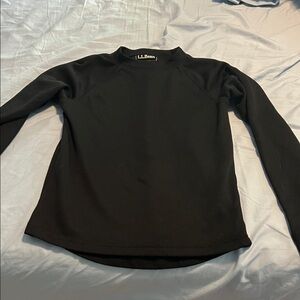 L.L. Bean Black Thermal Long Sleeve Shirt